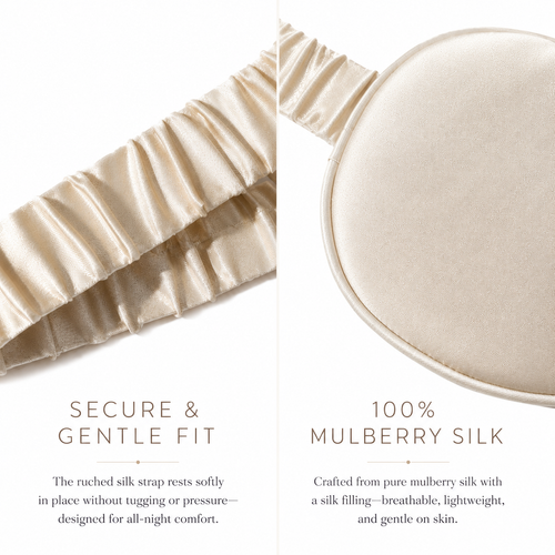 Pure Silk Eyemask Champagne
