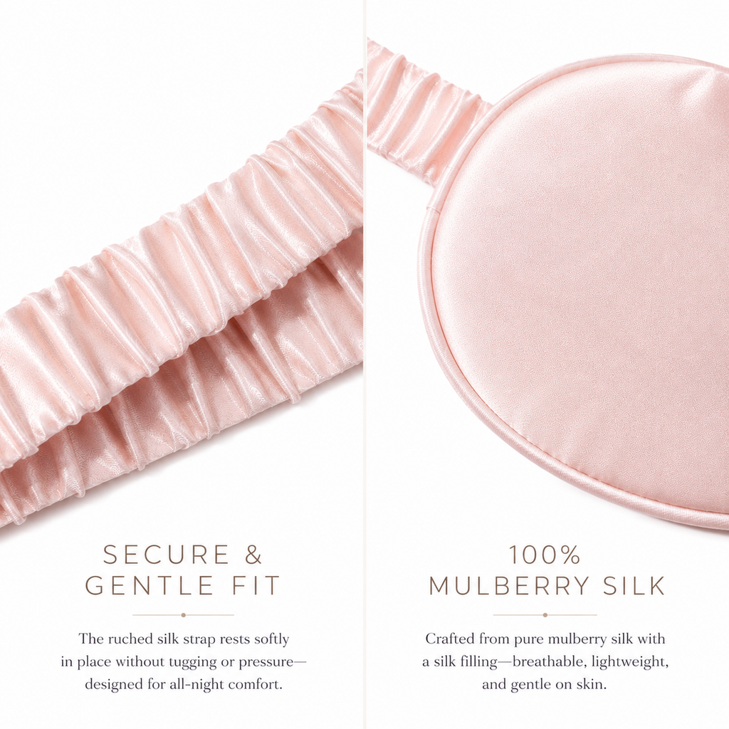 Pure Silk Eyemask Pink