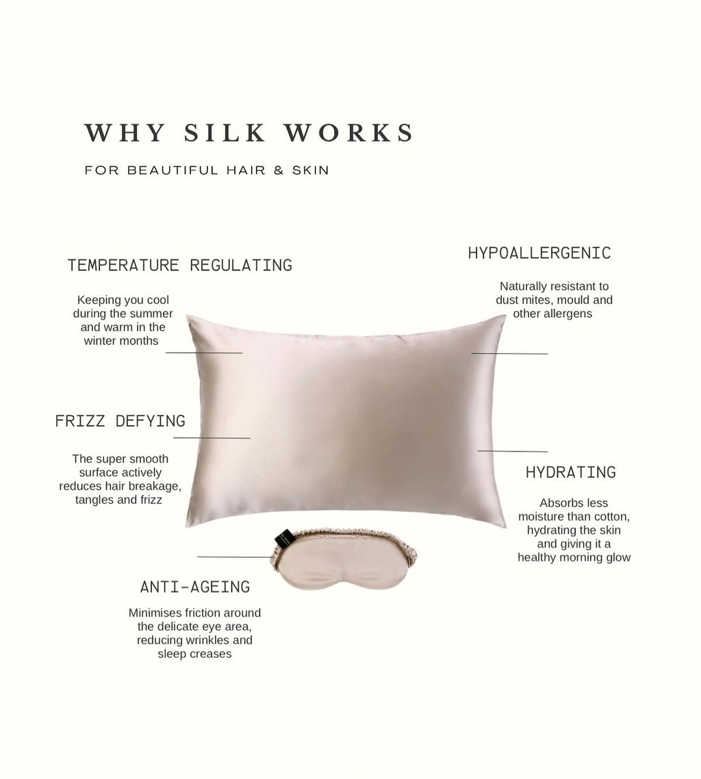 Pure Silk Pillow Case Champagne